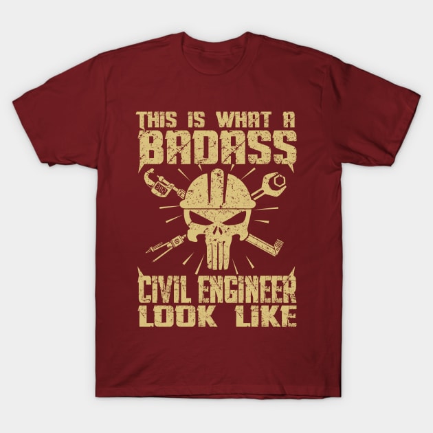 This is bad ass Civil engineer look like! T-Shirt by variantees